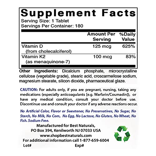 Vitaminas Best Naturals para apoyo nutricional