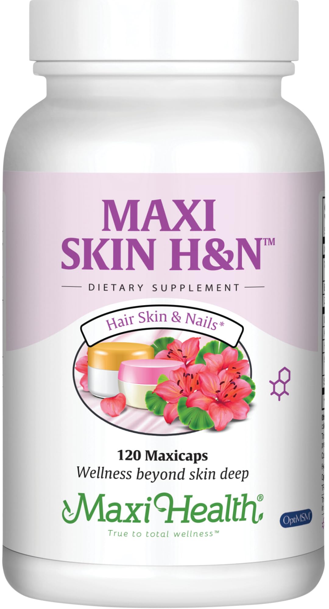 Vitaminas para cabello piel uñas Maxi Health bote 120 cápsulas