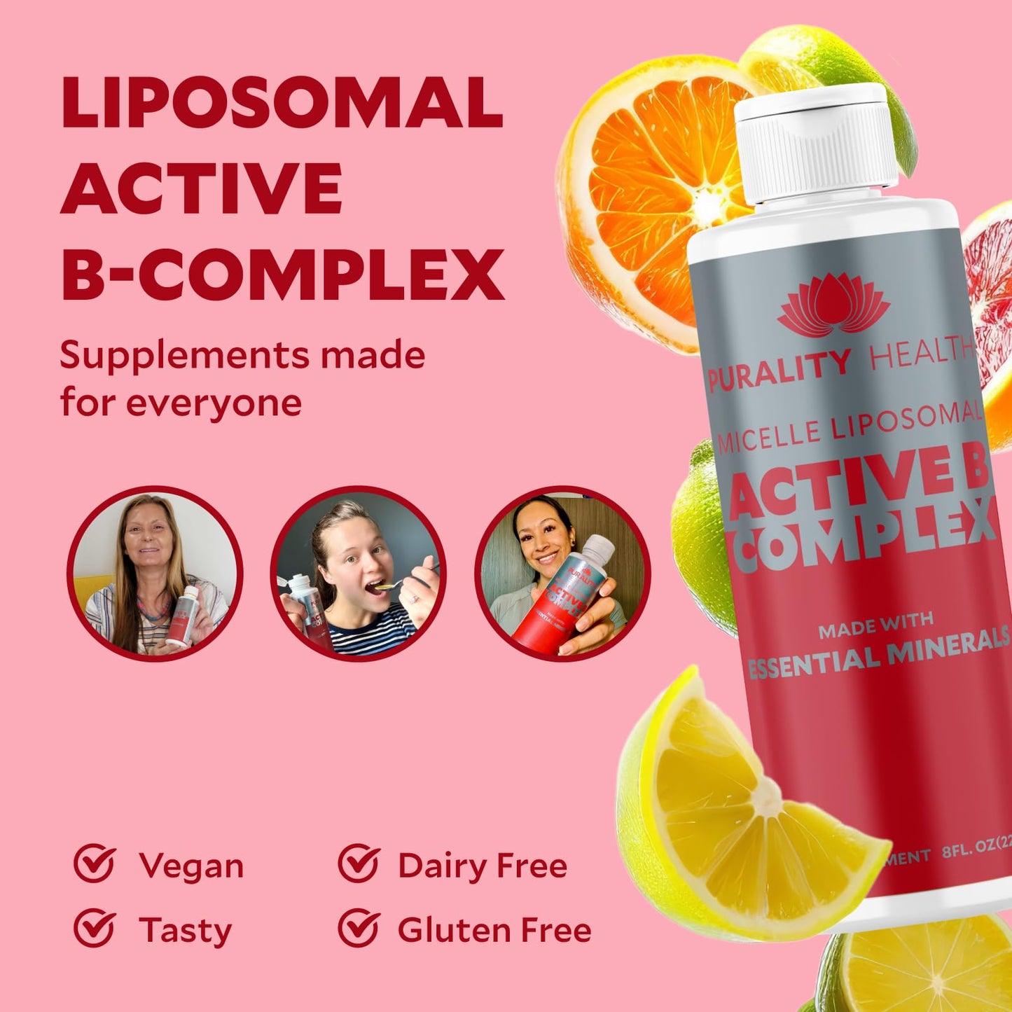 Vitaminas complejo b líquidas con tecnología liposomal