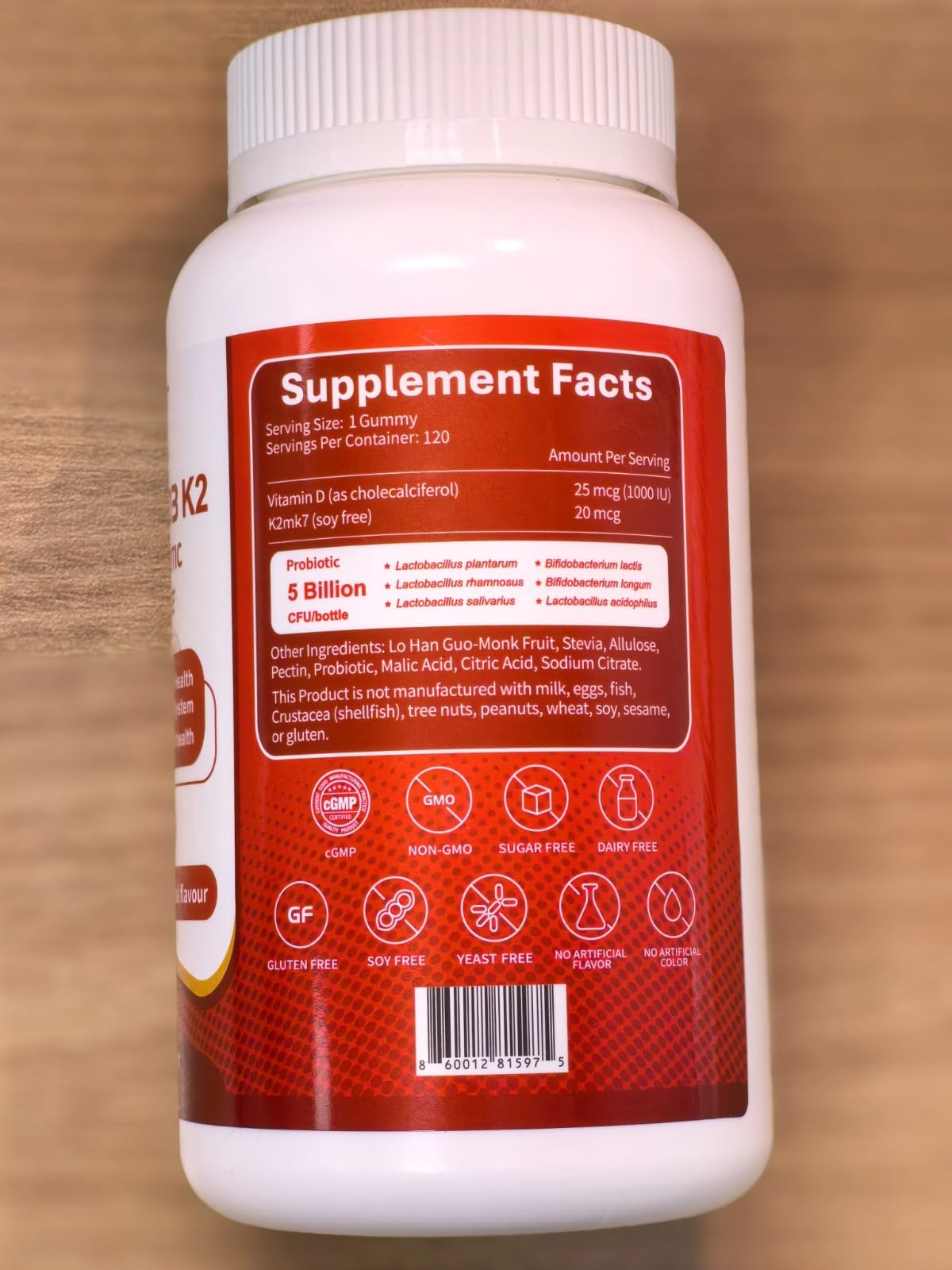 Vitaminas D3 K2 para la salud de los huesos y absorción de calcio.