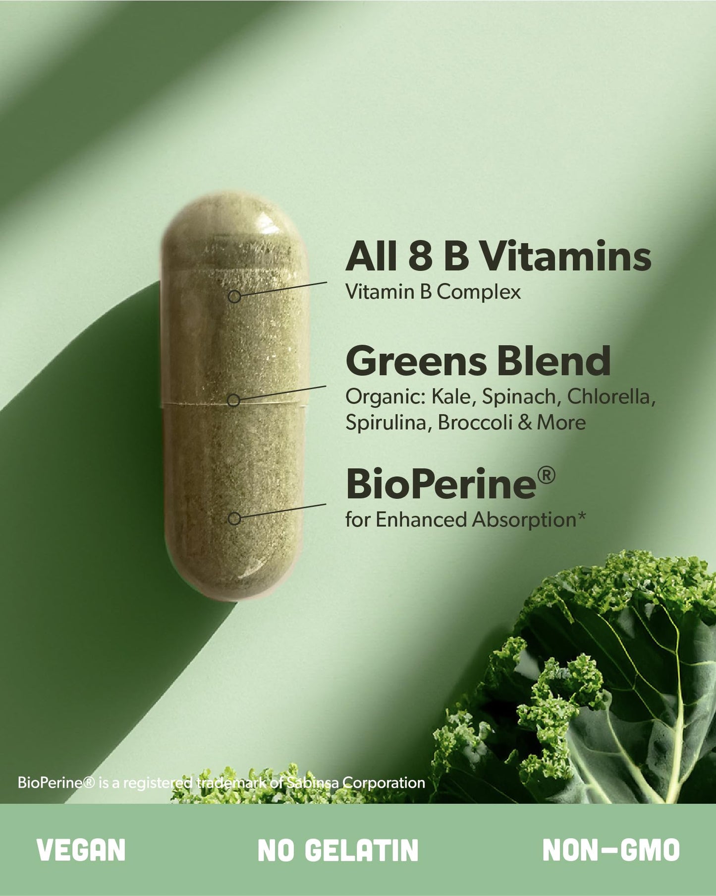 Vitaminas D3 y K2 veganas y suplemento complejo B sapling