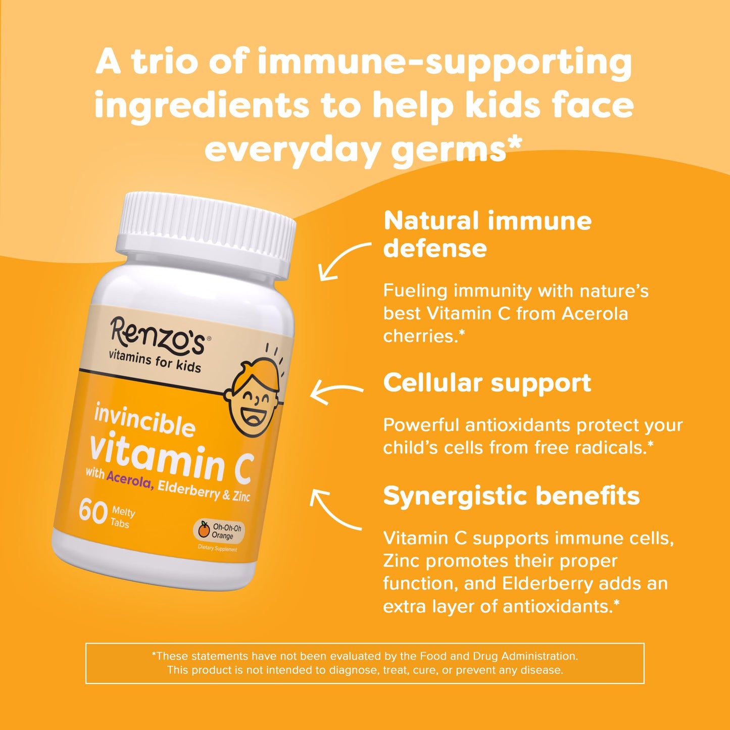 Vitaminas disolubles para niños Renzo sin azúcar y sin gluten