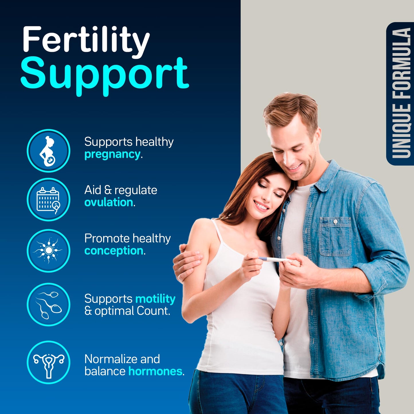 Vitaminas para fertilidad contiene ácido fólico y CoQ10