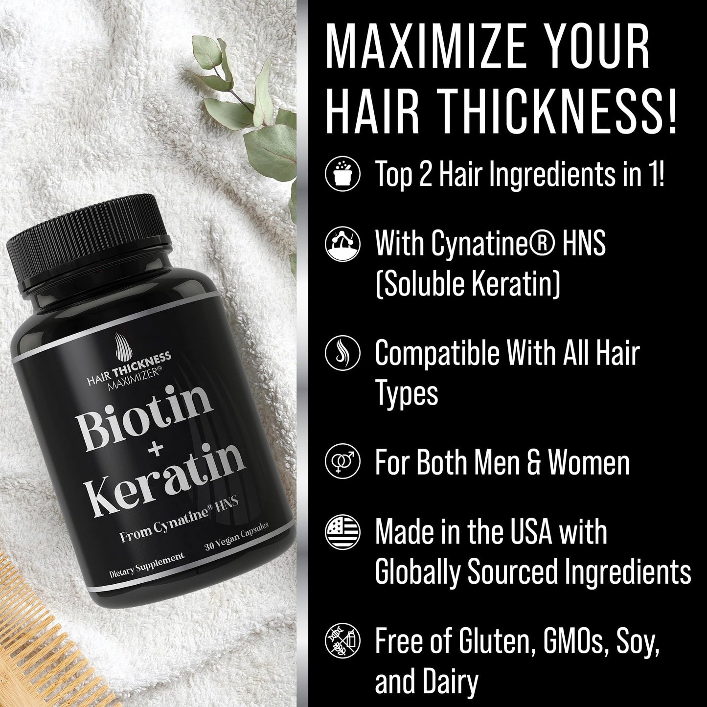 Vitaminas para fortalecer cabello con biotina y queratina
