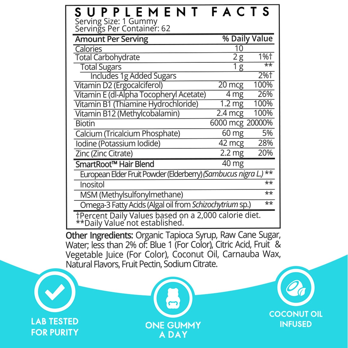 Vitaminas gomosas SugarbearPRO biotina crecimiento saludable