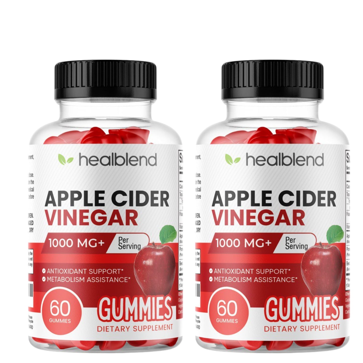 Vitaminas healblend vinagre sidra manzana 1000mg paquete frontal