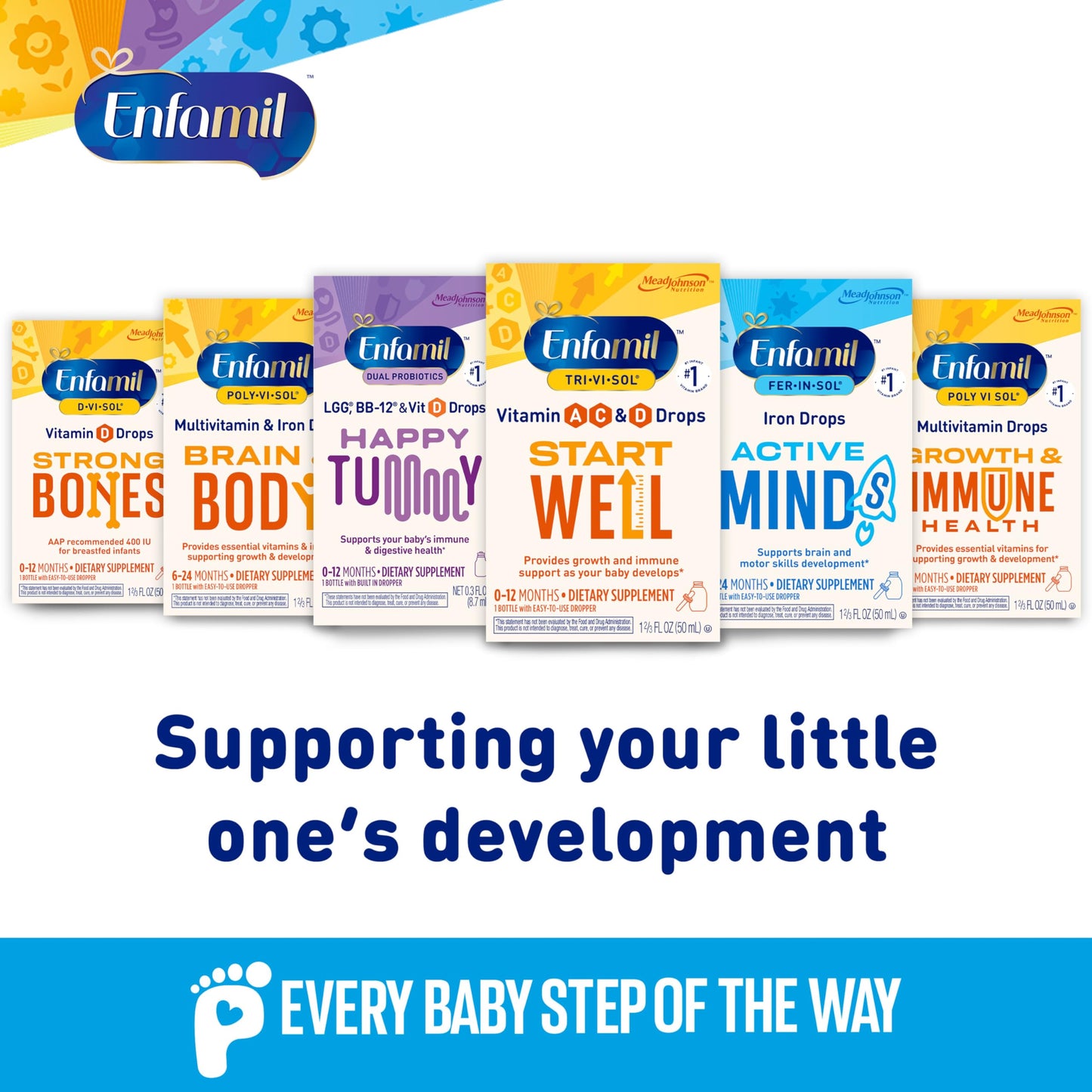 Vitaminas líquidas Enfamil para lactantes con gotero