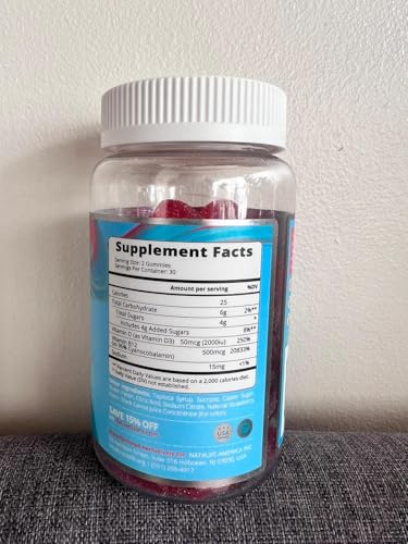 Vitaminas masticables BeLive sabor uva para energía y sistema inmune