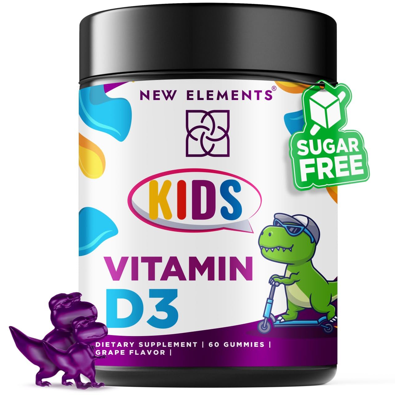 Vitaminas masticables D3 para niños sabor uva