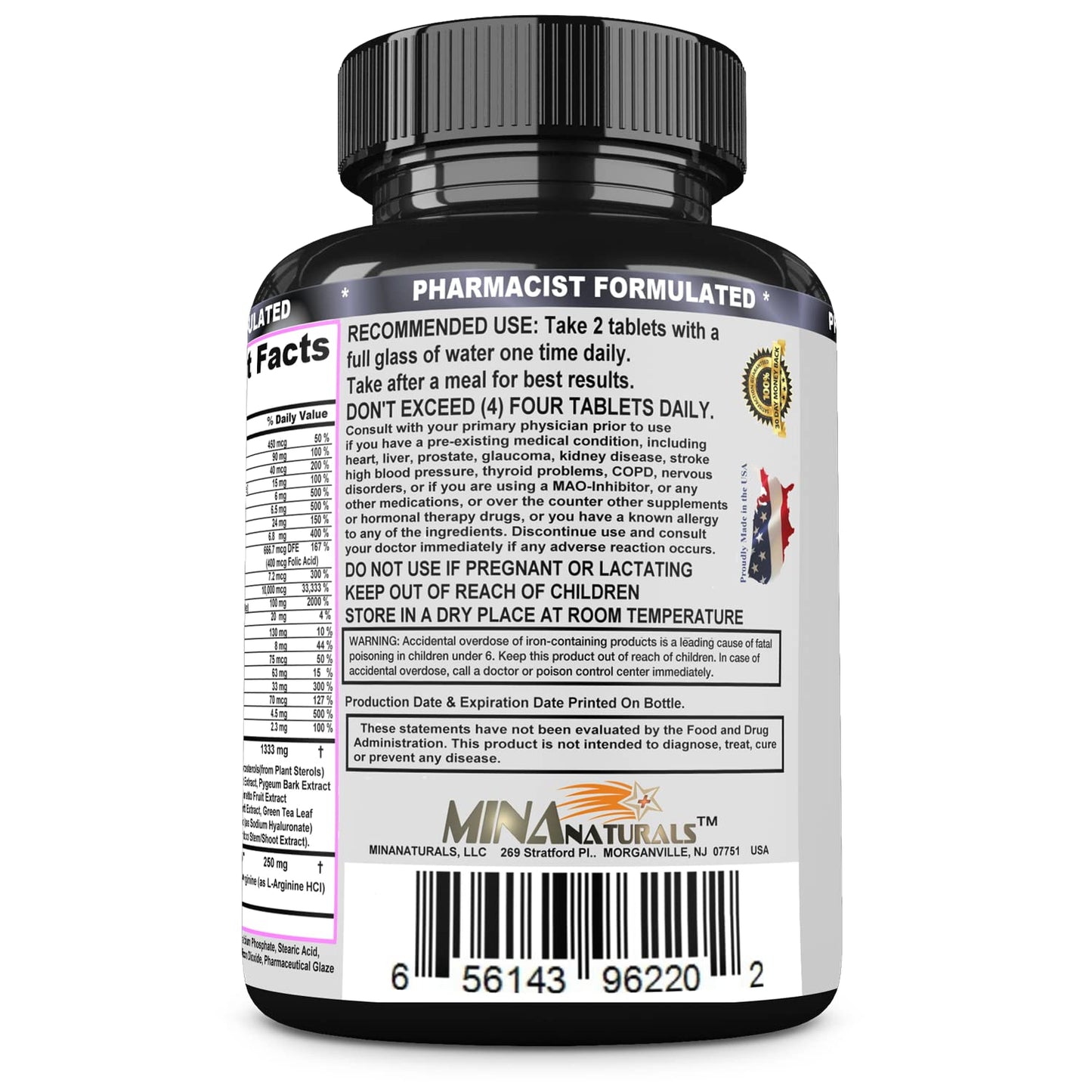 Vitaminas y minerales para crecimiento de cabello MINANATURALS