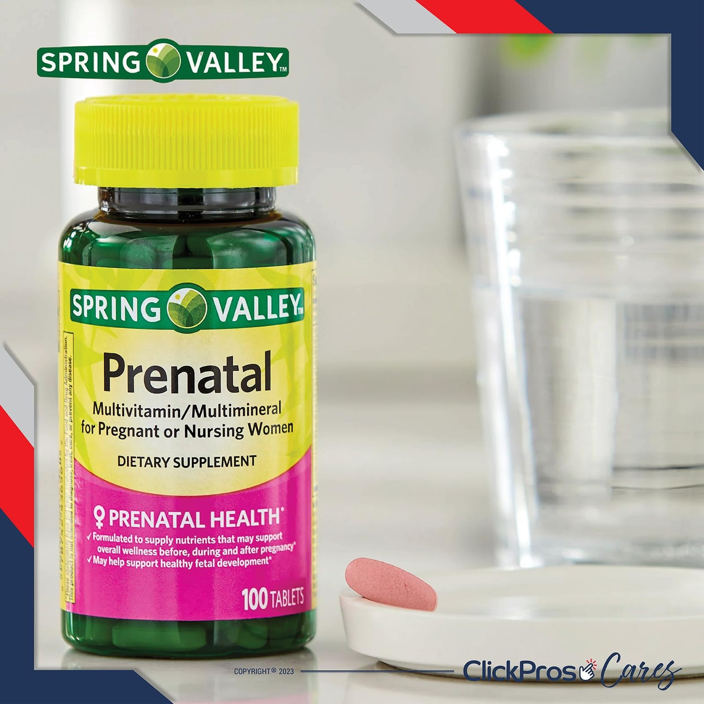 Vitaminas y minerales esenciales para mujeres embarazadas Spring Valley