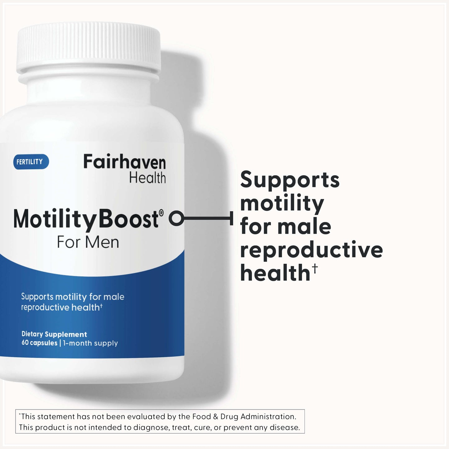 Vitaminas MotilityBoost Fairhaven Health para motilidad y fuerza