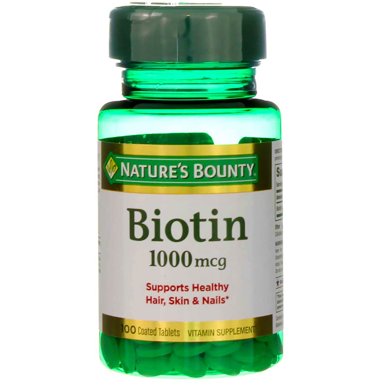 Vitaminas Nature's Bounty biotina para sistema nervioso saludable