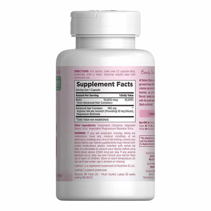 Vitaminas Nature's Bounty para piel cabello uñas