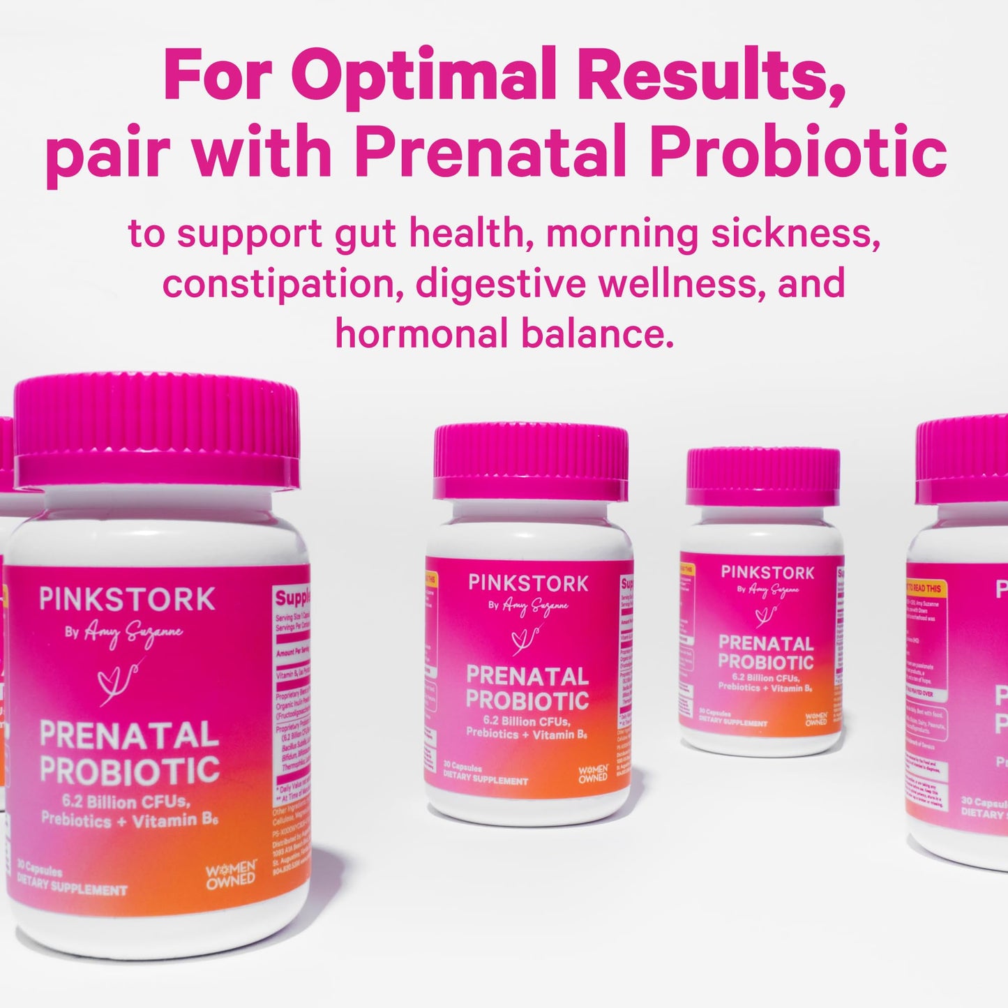 Vitaminas Pink Stork recomendadas por ginecólogos para embarazo