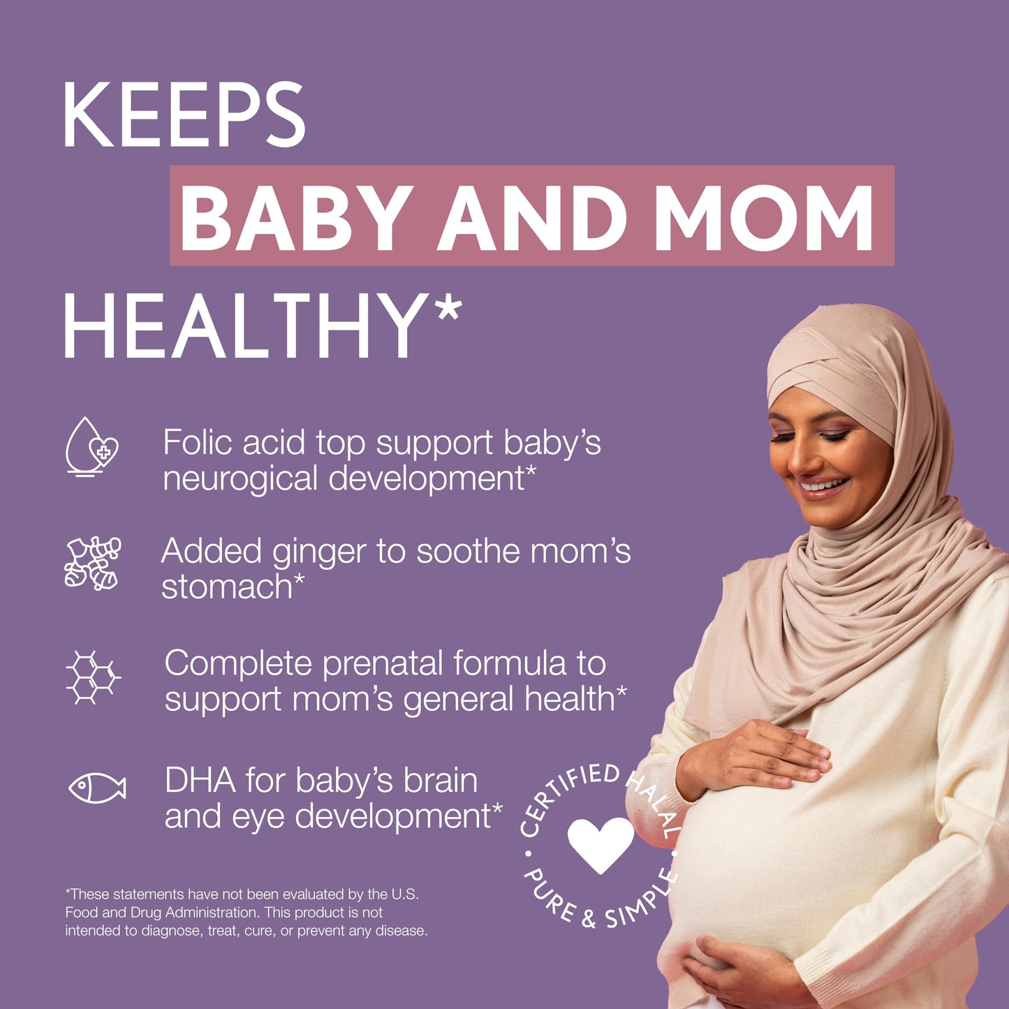 Vitaminas prenatal Noor que ayudan a desarrollo cerebral fetal
