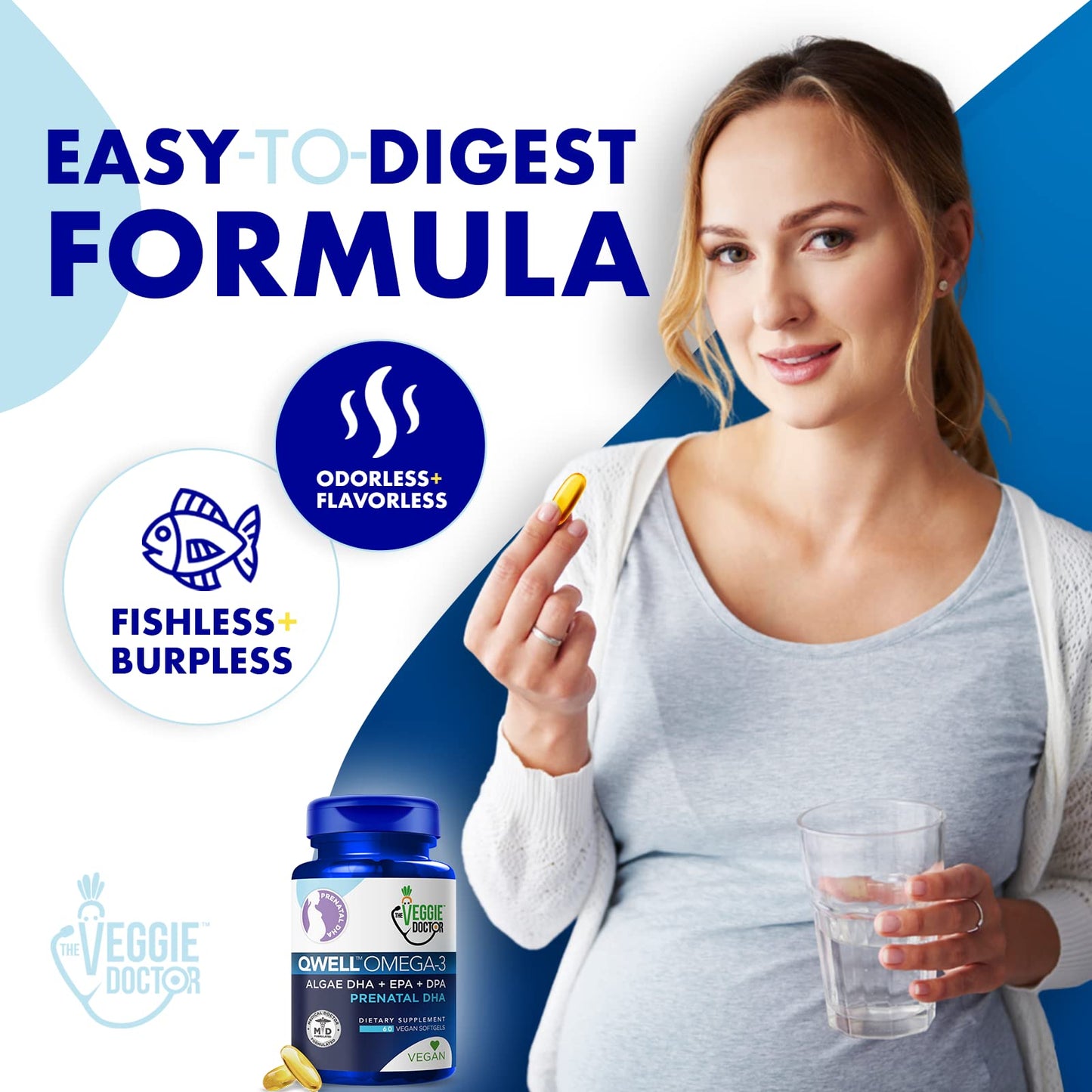 Vitaminas prenatales para apoyo cerebral y visual