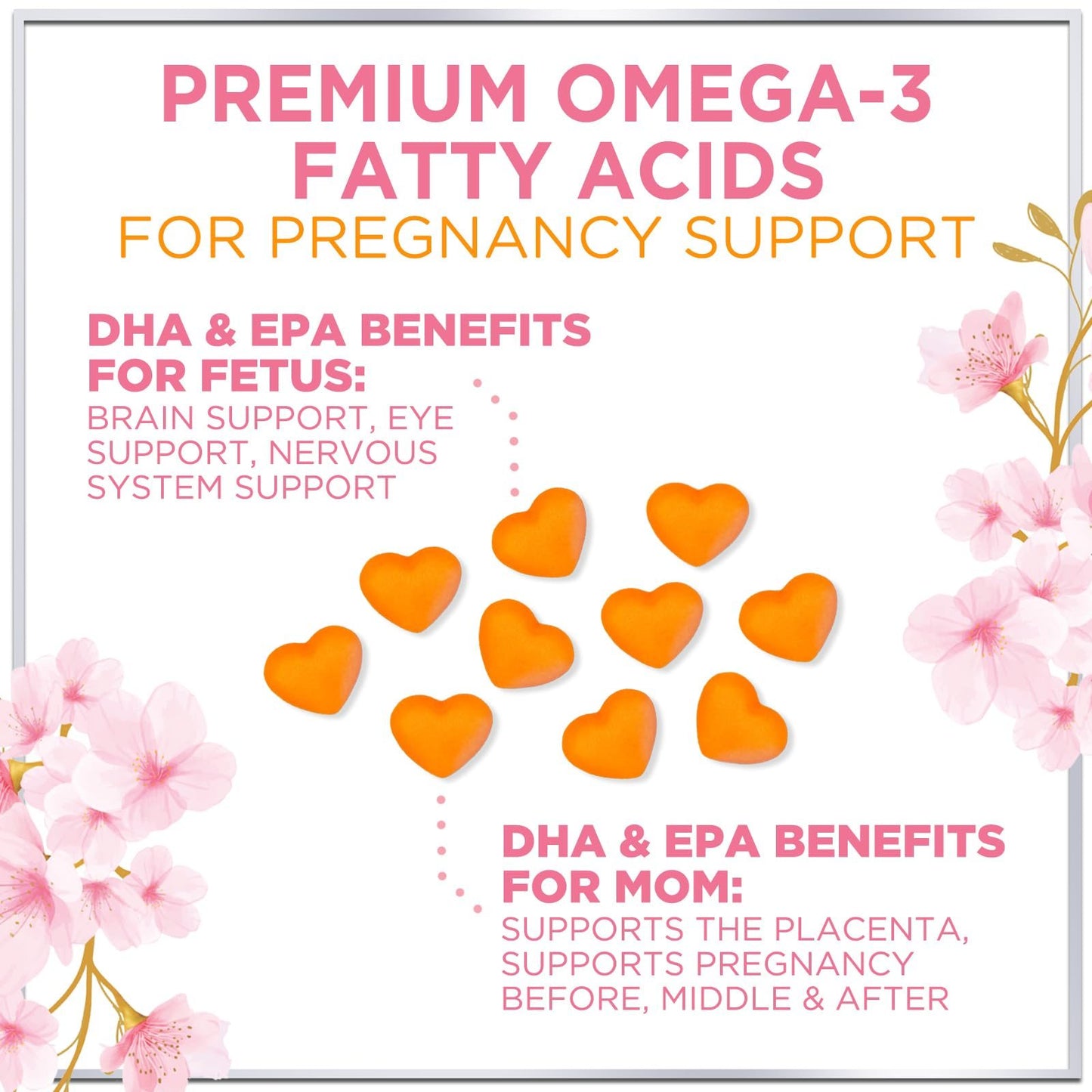 Vitaminas prenatales con colina y soporte fetal para mujeres