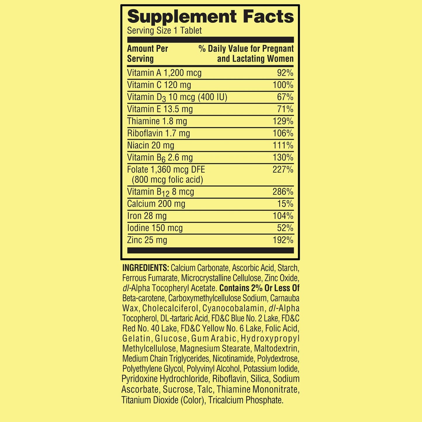 Vitaminas prenatales sin gluten y lactosa Spring Valley Fusion Shop