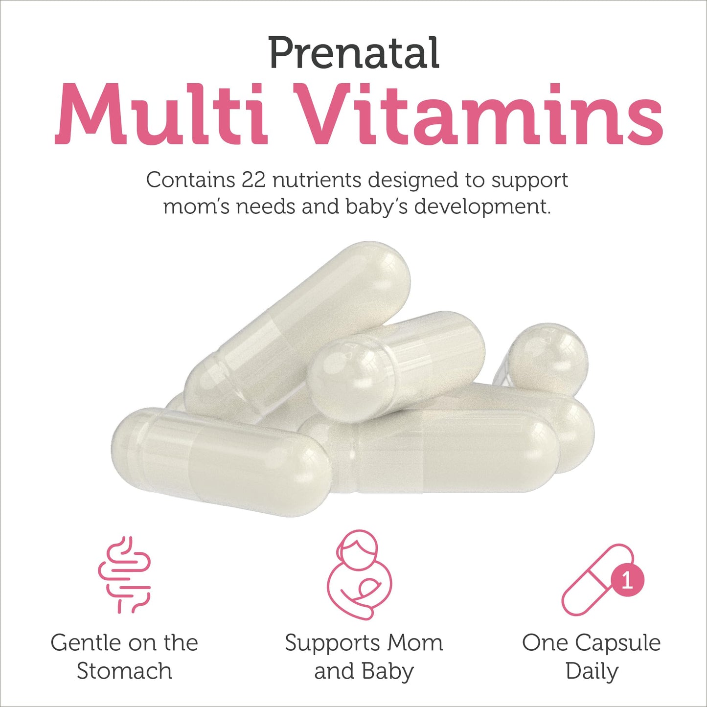 Vitaminas prenatales Zahler Total One vista lateral del envase