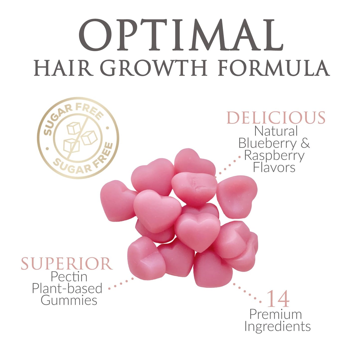 Vitaminas sin azúcar para cabello y uñas saludables Nature's Nutrition