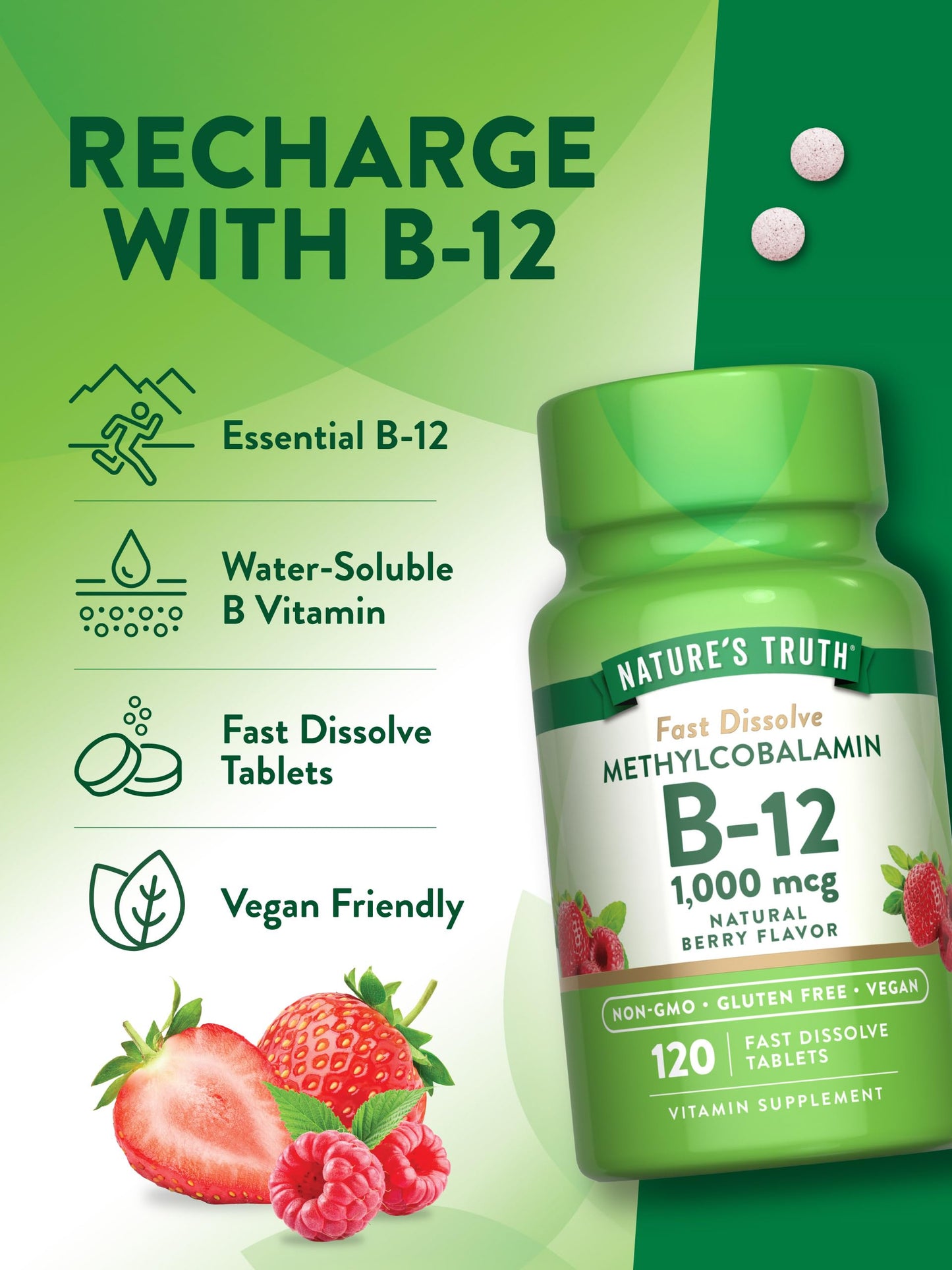 Vitaminas sublinguales 1000 mcg Nature's Truth calidad