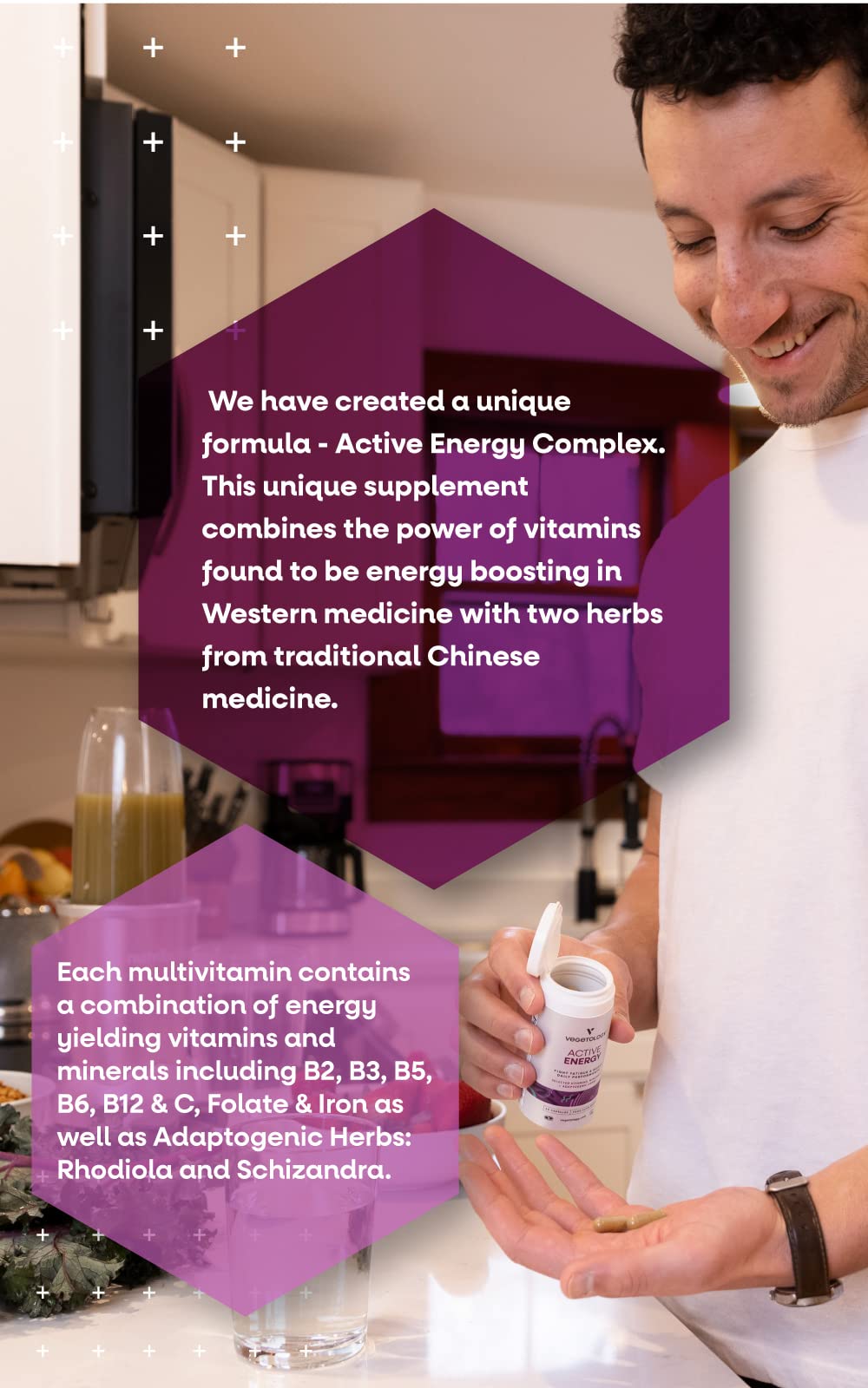 Vitaminas VEGETOLOGY para energía y concentración natural