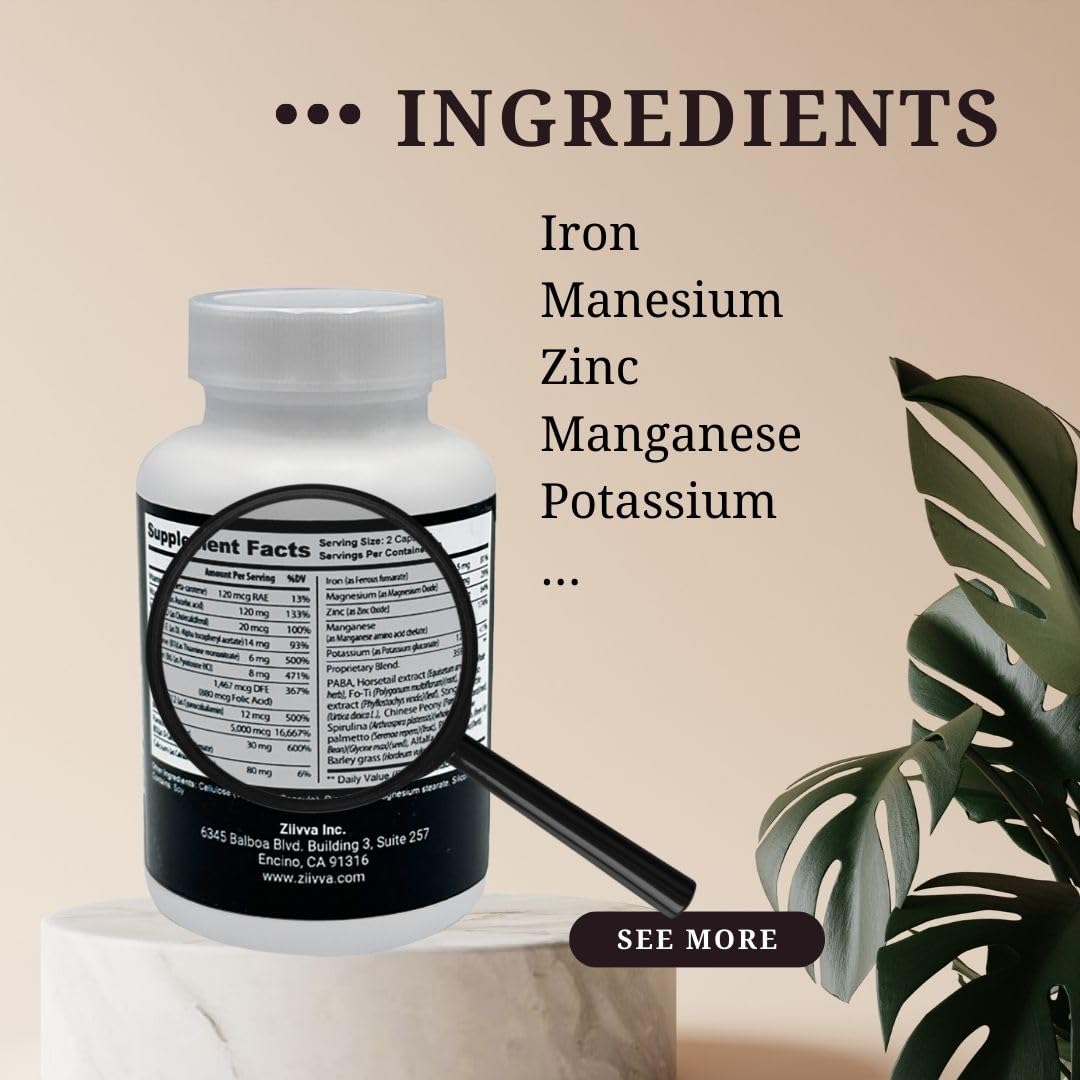 Vitaminas Ziivva para fortalecer cabello y piel