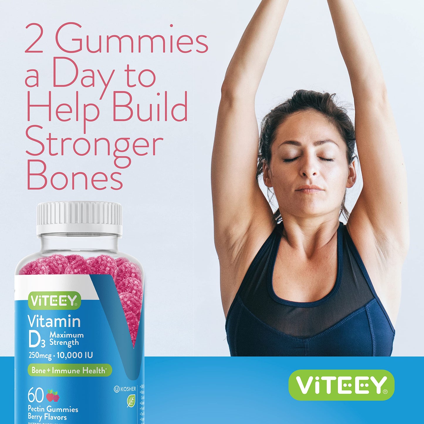 Viteey gomitas vitamina D3 envase posterior