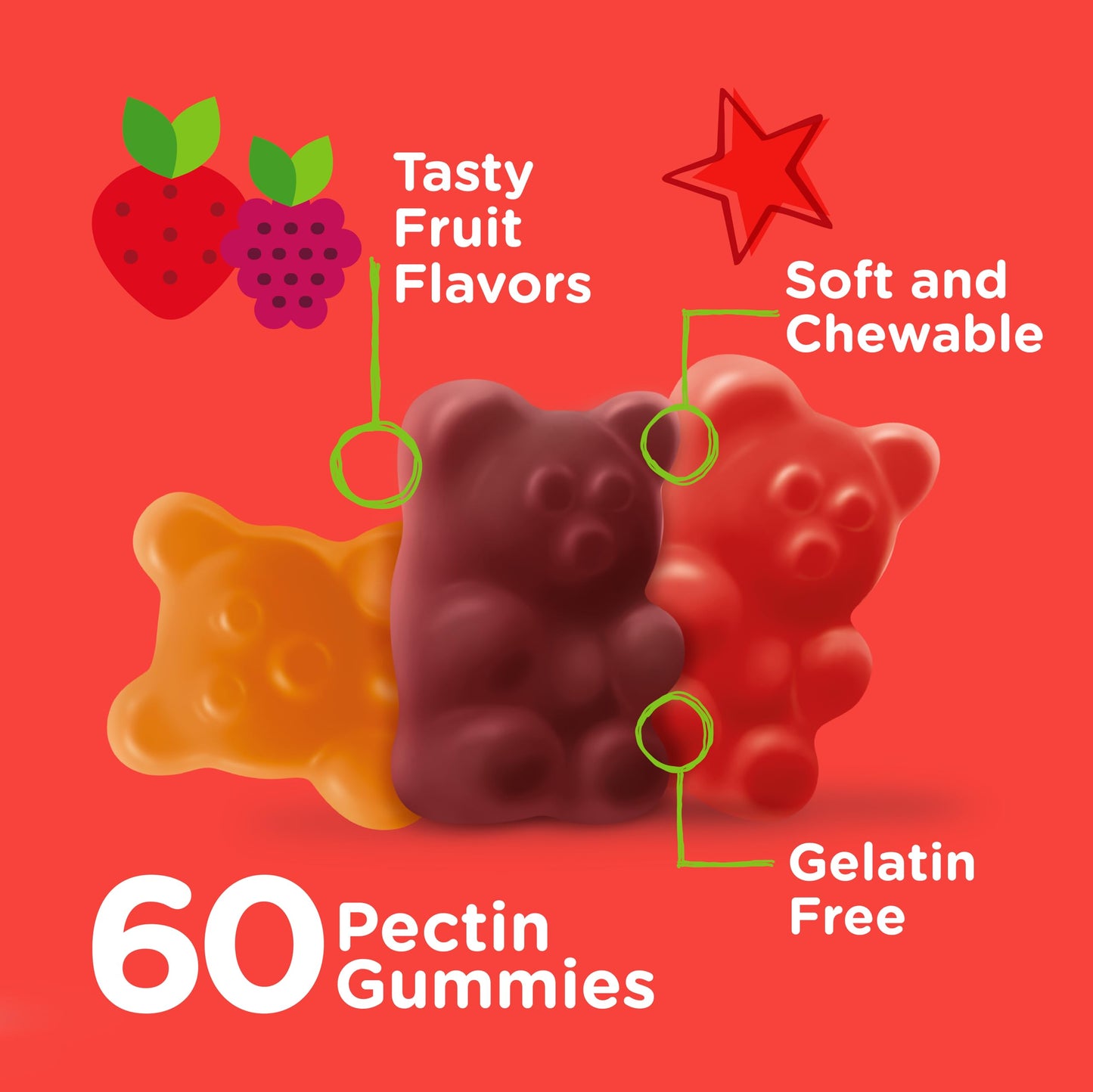 Viteey Kids vitaminas para niños, sin gelatina y vegetarianas.