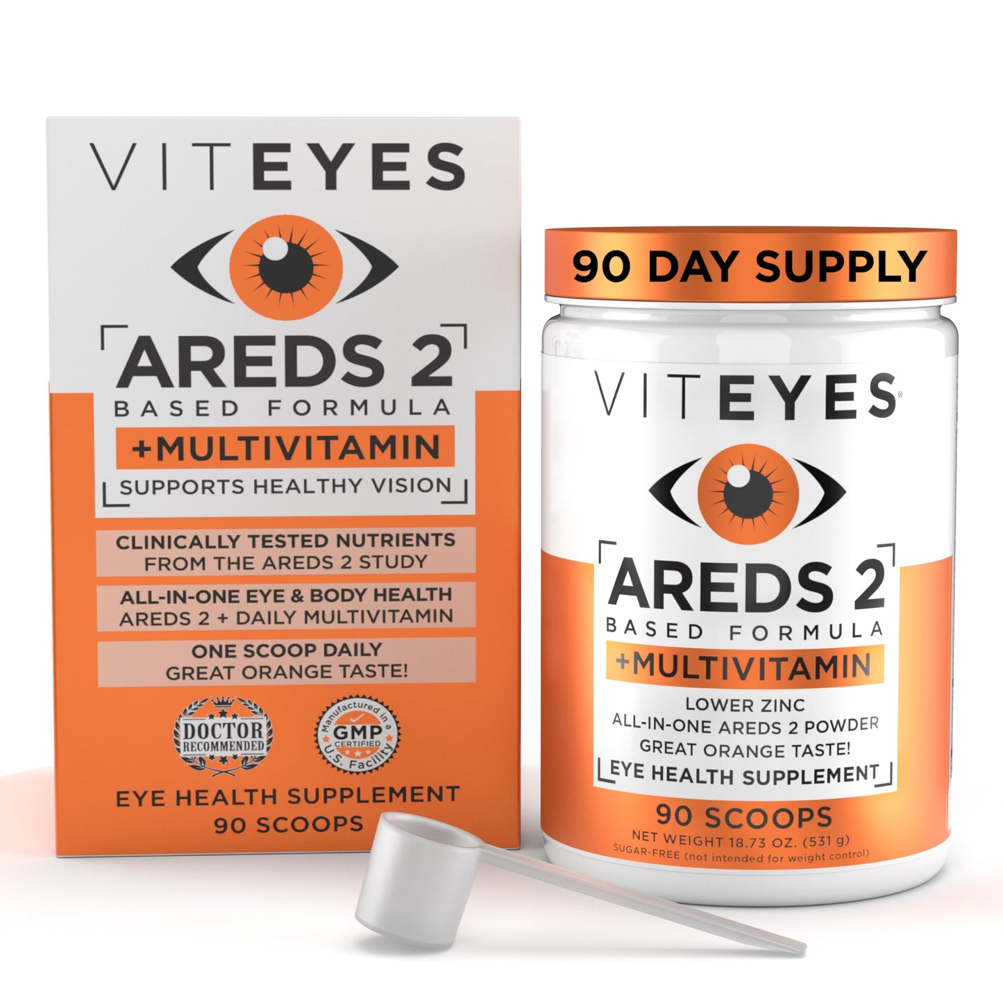 Viteyes AREDS 2 polvo y multivitaminas, 90 porciones.