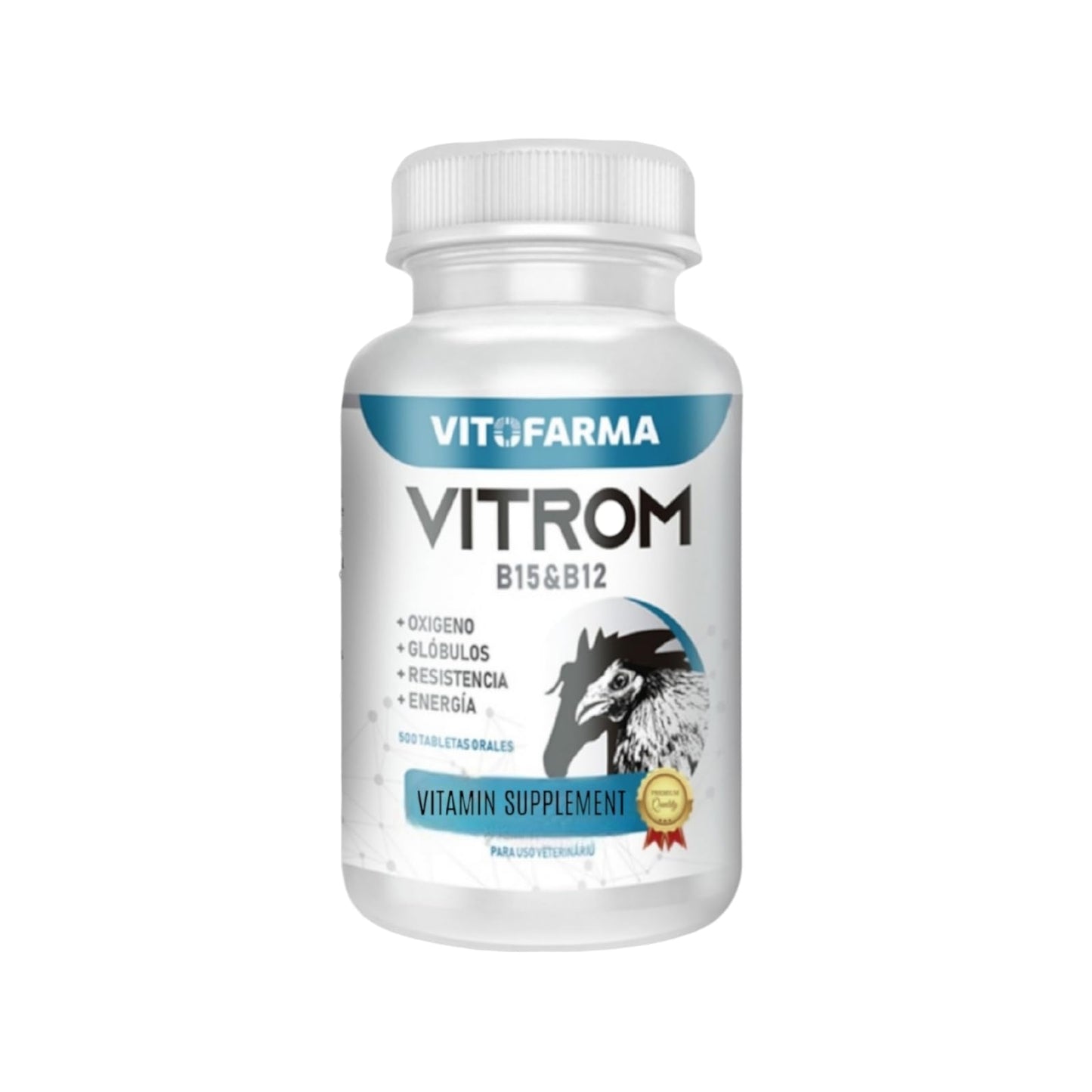 Vitrom vitamina B15 B12 para gallos suplementación 100 tabletas