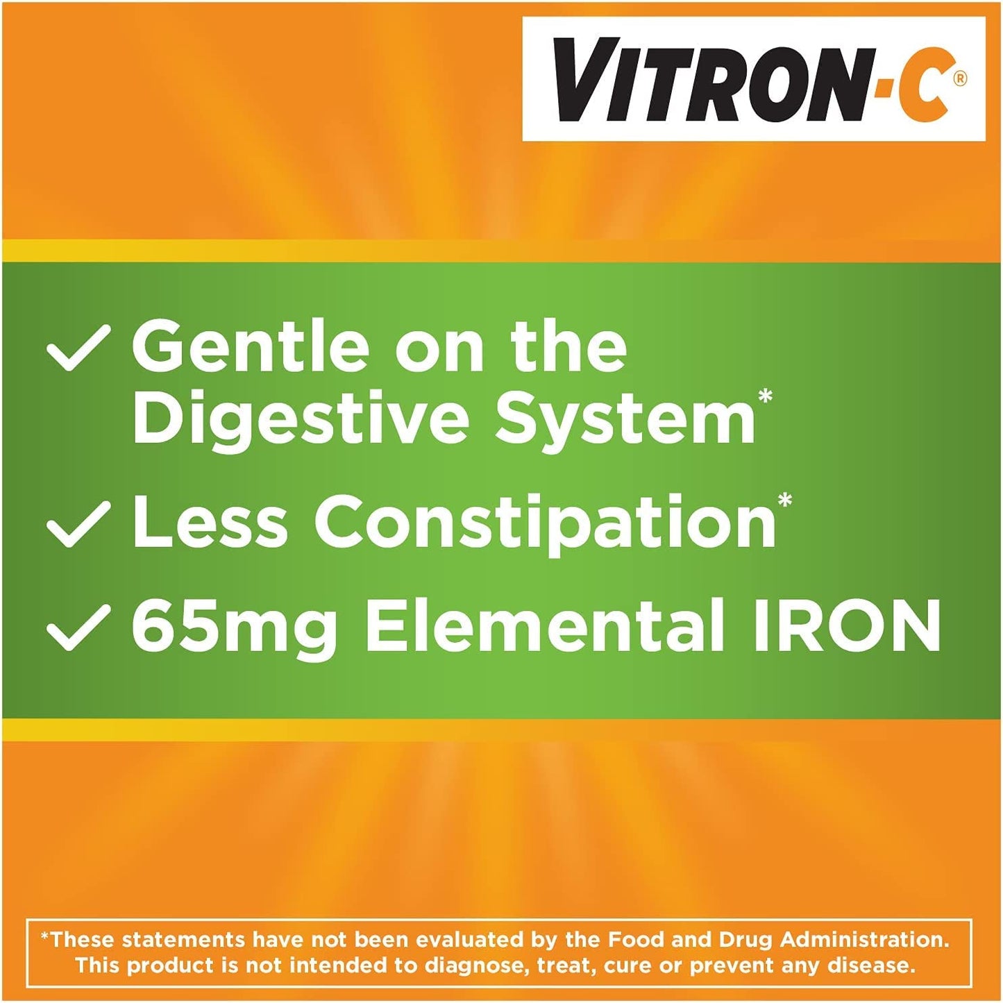 Vitron-C suplemento concentración alta hierro y vitamina C