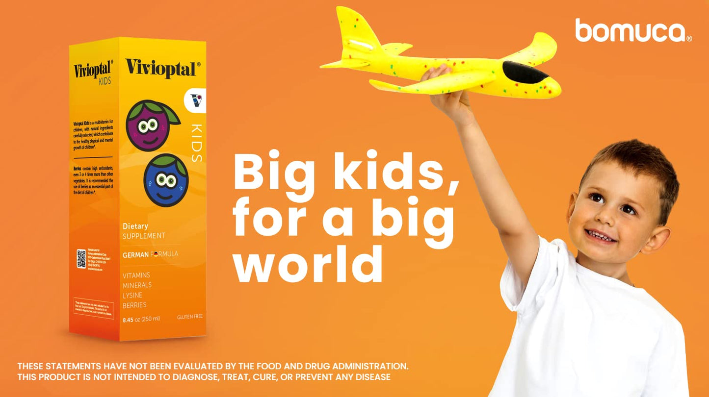 Vivioptal Kids imagen promocional con niño y avión