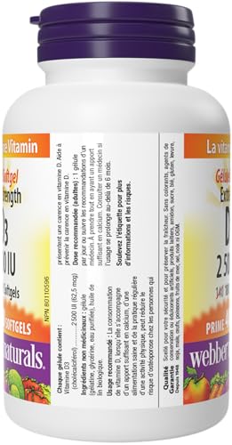 Webber Naturals vitamina d3 suplemento salud ósea