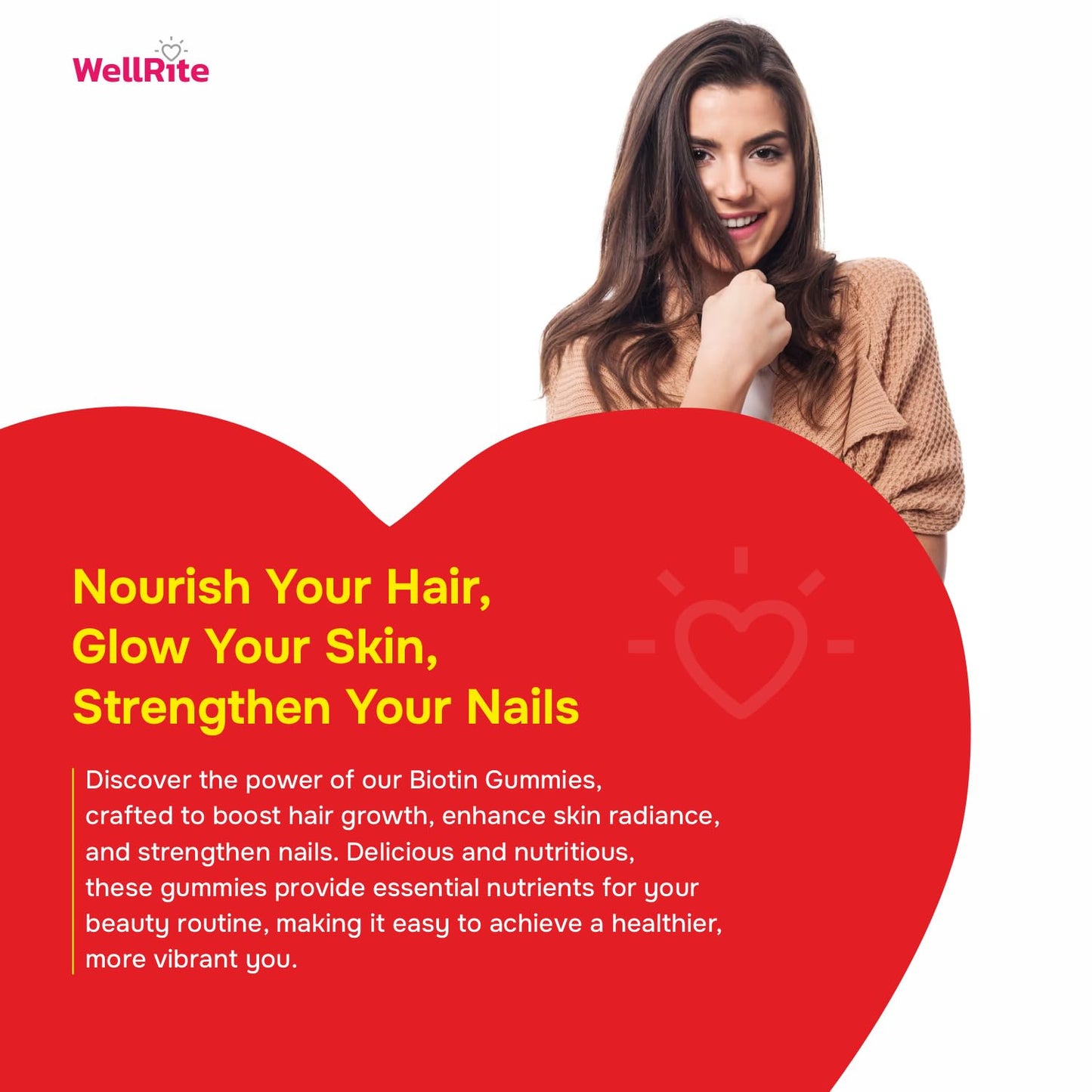 Wellrite vitaminas veganas para el cabello y uñas