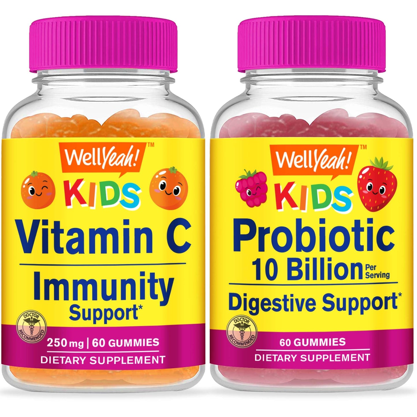 WellYeah gomitas de vitamina C y probióticos para niños