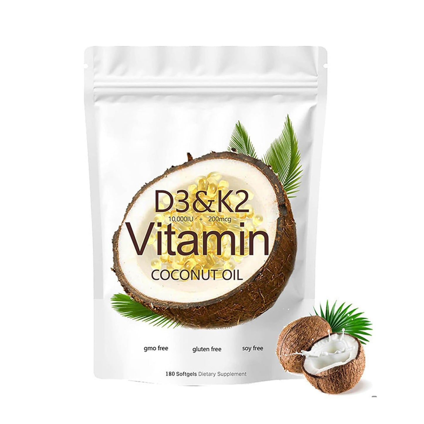 WFWJ cápsulas blandas vitamina D3 K2 paquete 180 piezas