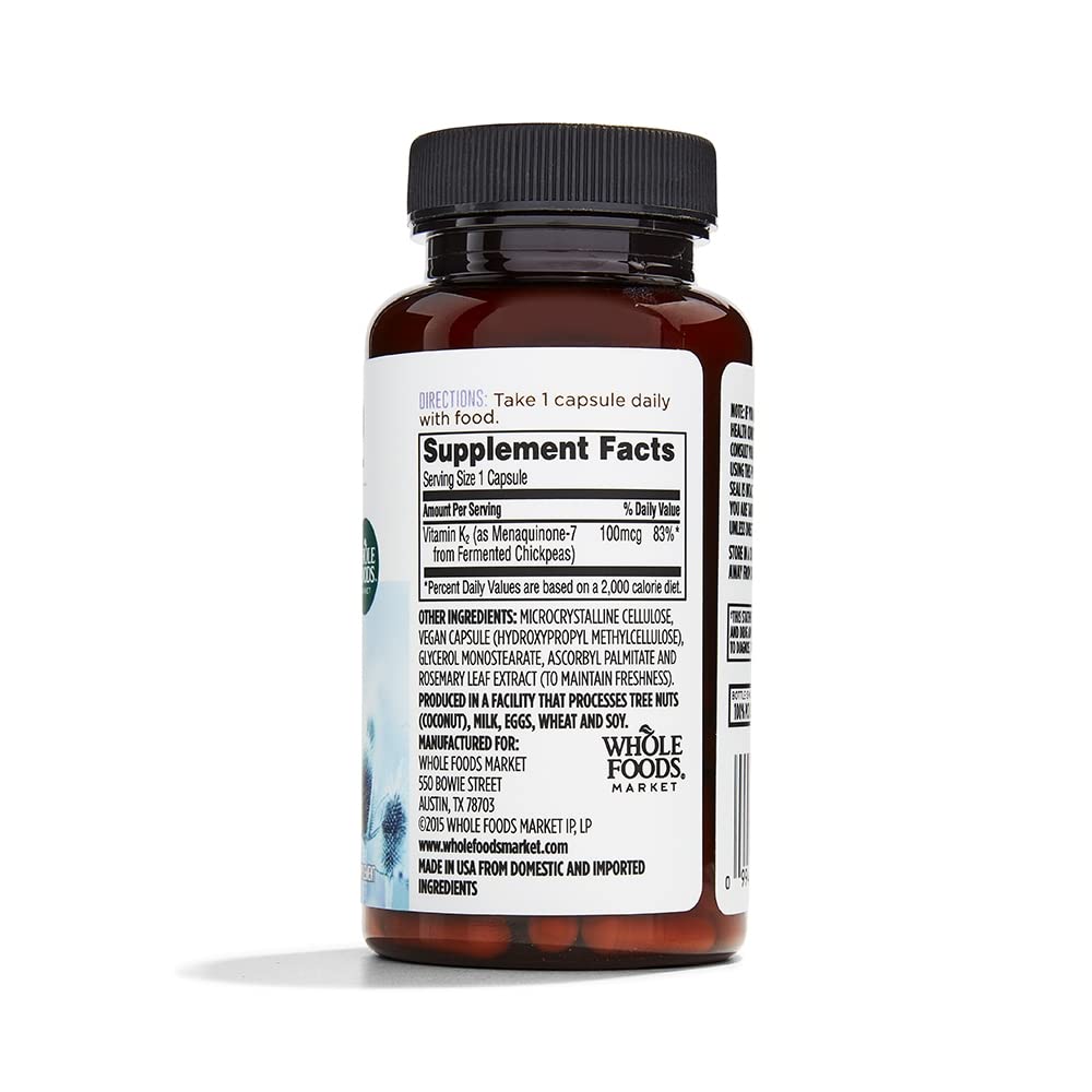 Whole Foods Market suplemento vitamina K2 caja frontal