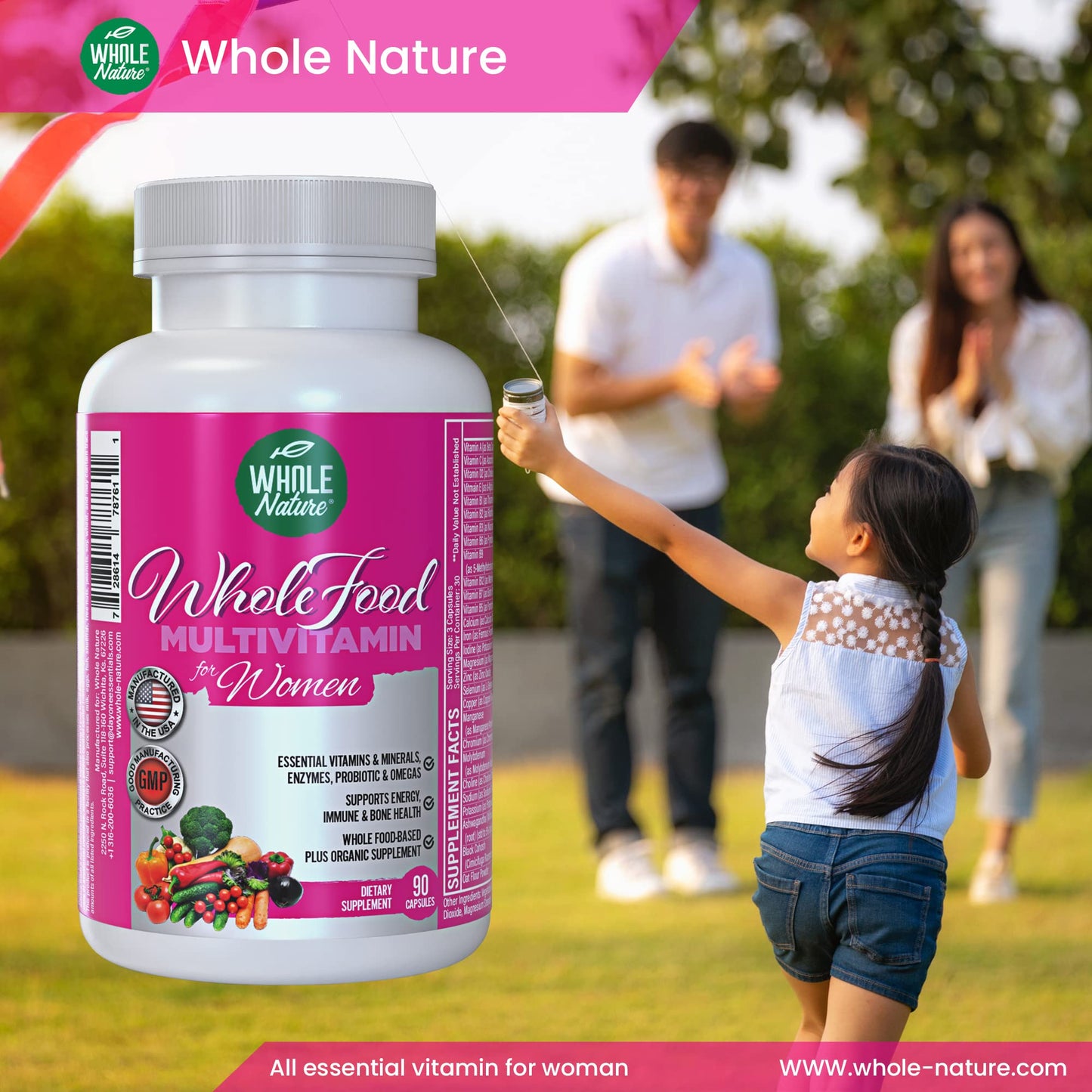 WHOLE NATURE multivitamínico botella nueva y antigua