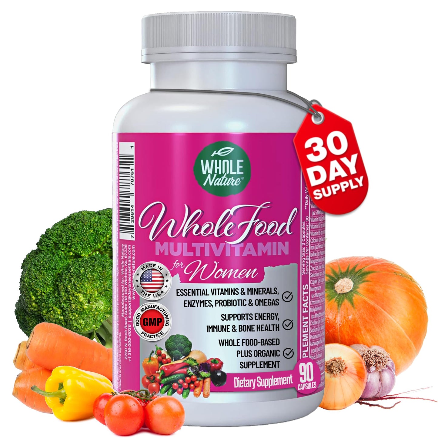 WHOLE NATURE multivitamínico para mujeres - botella