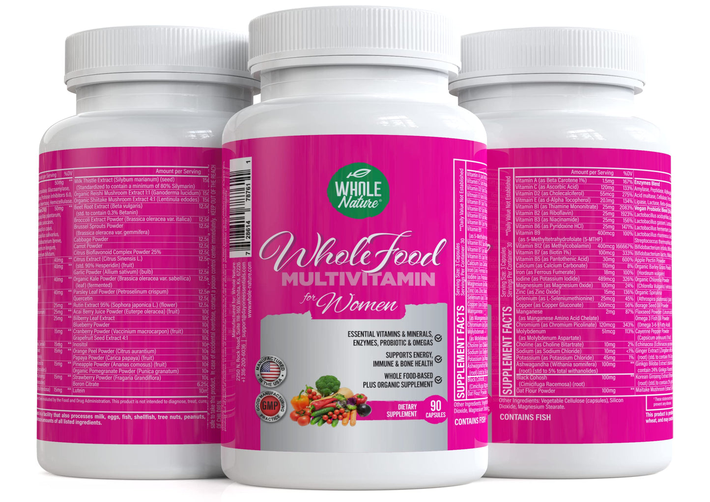 WHOLE NATURE multivitamínico suplementación diaria