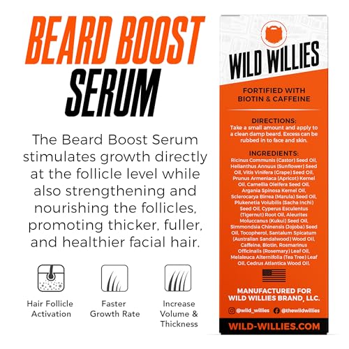 Suero natural para barba con aceites esenciales Wild Willies