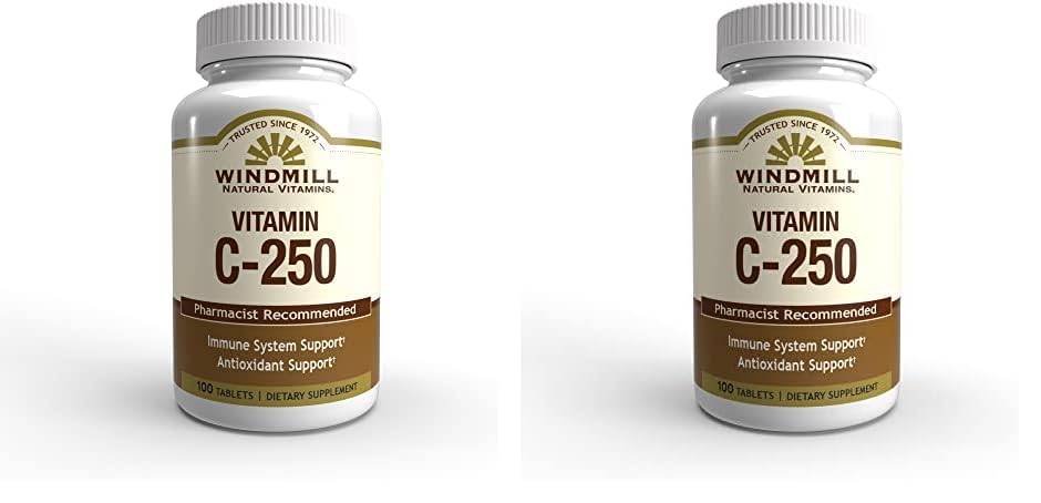 Windmill vitamina c 250mg 100 tabletas paquete doble