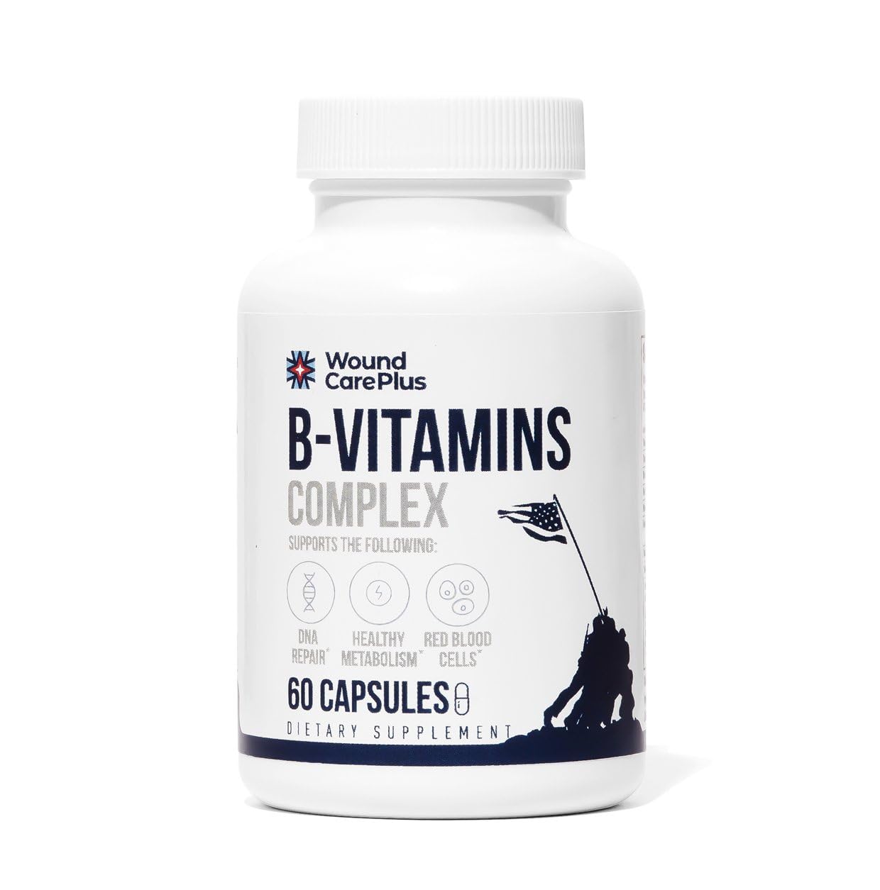 Suplemento Wound Care Plus complejo B con cápsulas para energía y sistema inmune