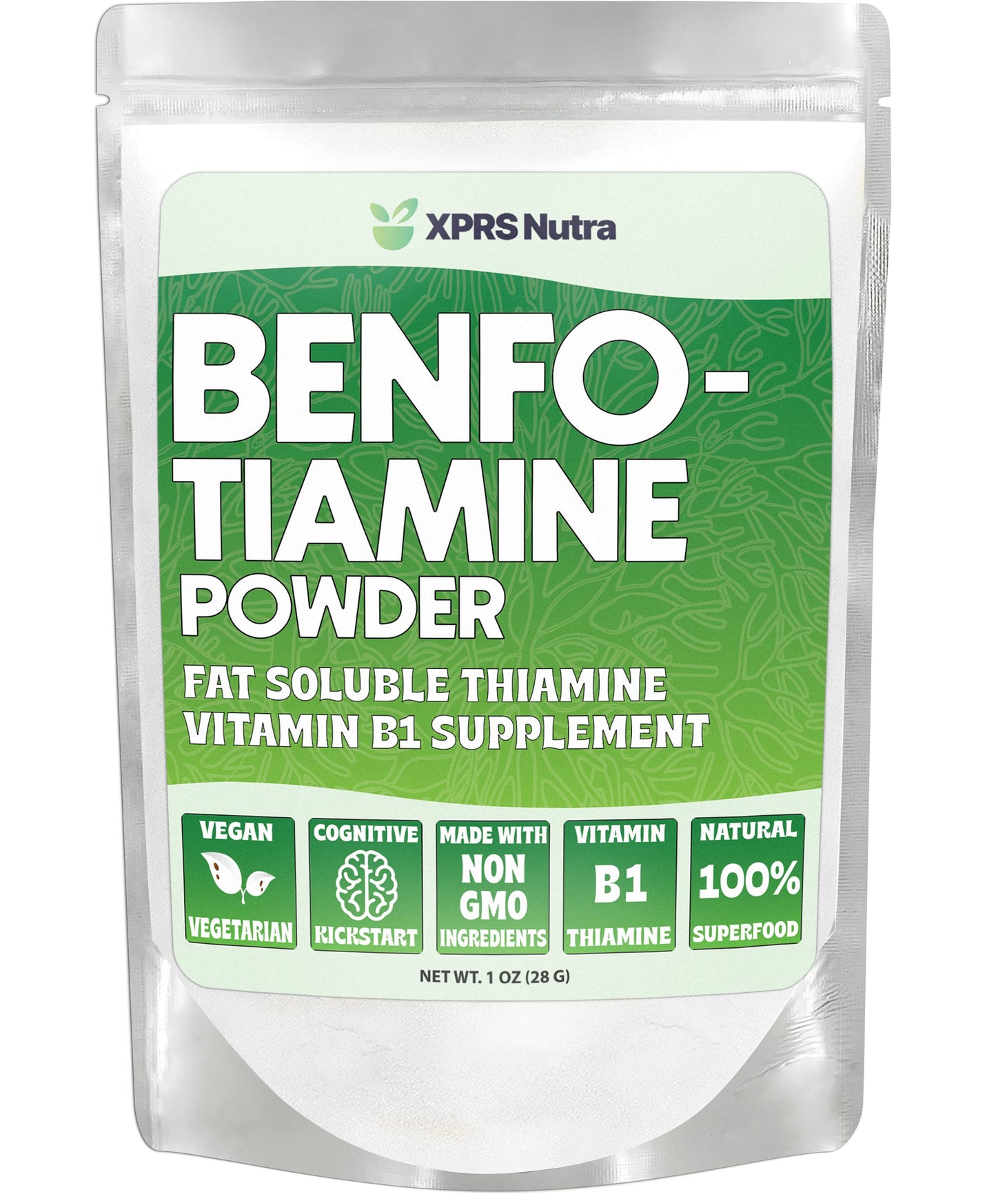 XPRS Nutra polvo benfotiamina suplemento vitamina b1