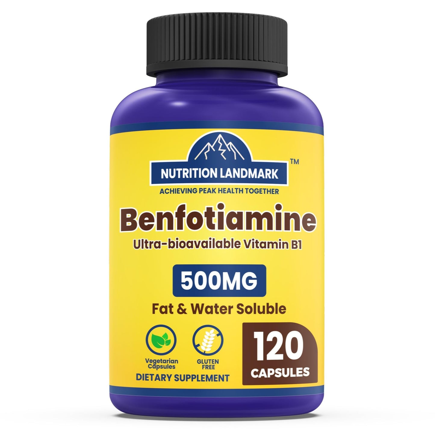 Botella de YOYKYE Benfotiamine Vitamina B1 500mg.