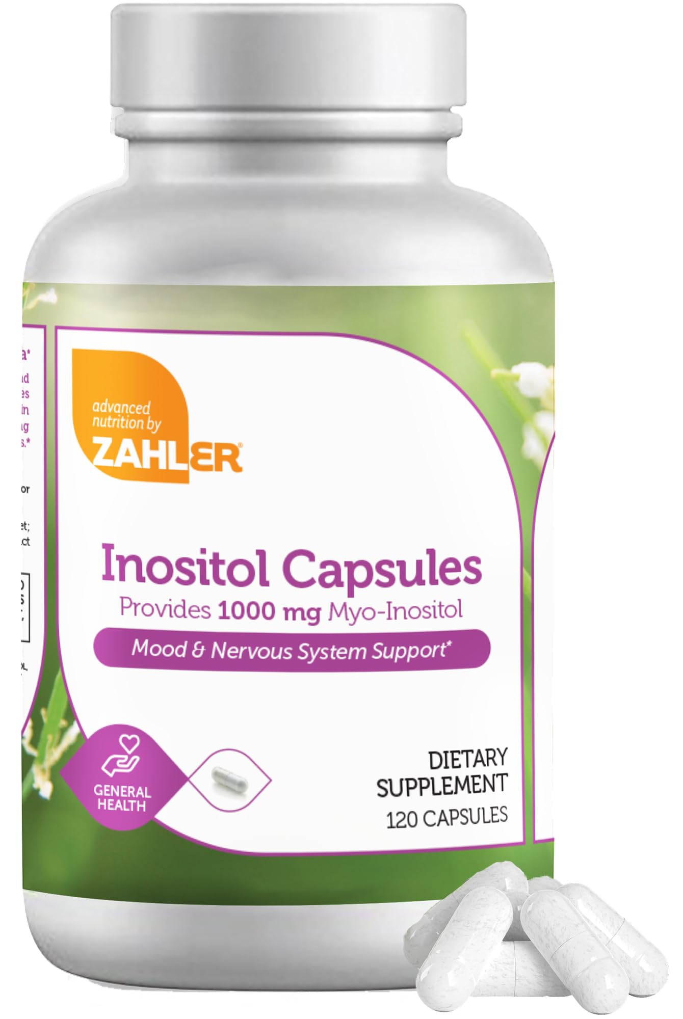 Zahler cápsulas inositol suplemento para soporte hormonal mujer