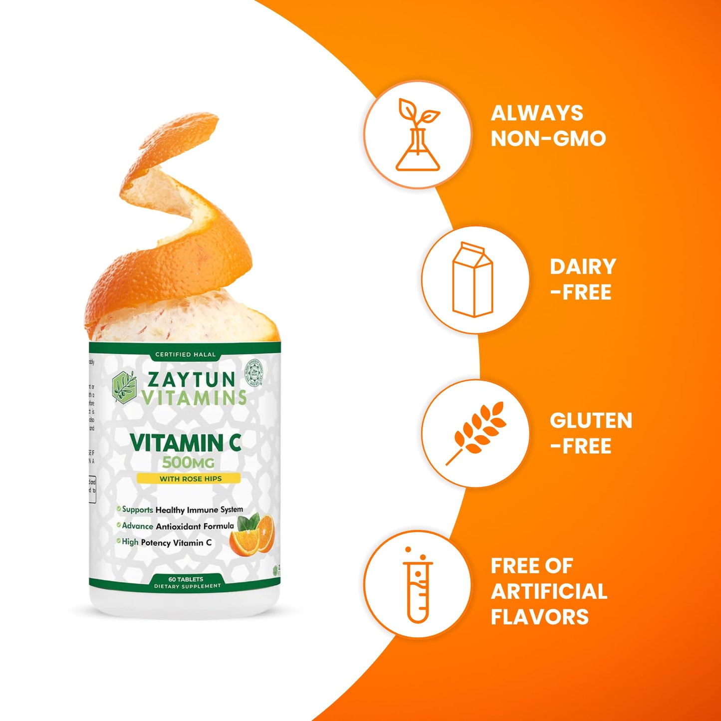 Zaytun Vitaminas suplemento vegano vitamina C con escaramujo