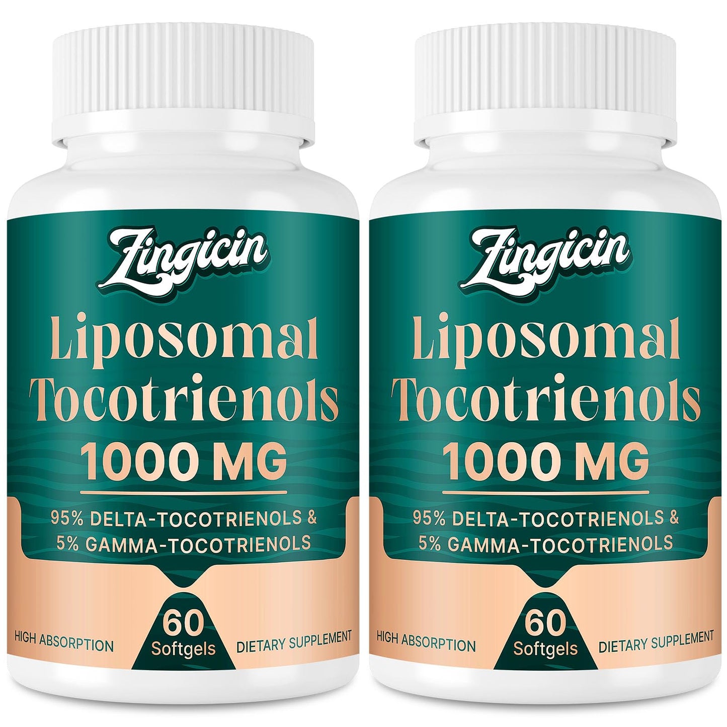 Zingicin Vitamina E tocotrienoles liposomal 120 cápsulas blandas